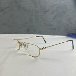 Luxottica, Italy Vintage Eyeglass "Socrates" Gold Electroplated Frames Only 145